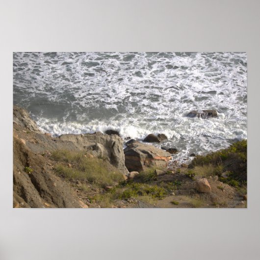 Rhode Island Cliffside Waterscape Poster ポスター (正面)