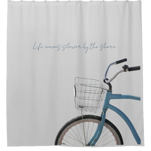 Rhode Island Coastal Cruiser Bike Shower Curtain シャワーカーテン (正面)