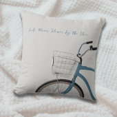 Rhode Island Coastal Cruiser Bike Throw Pillow クッション