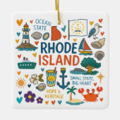 Rhode Island Custom Family Trip Christmas セラミックオーナメント (正面)