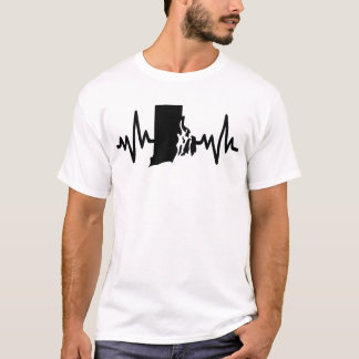 Rhode island heartbeat design unisex tシャツ