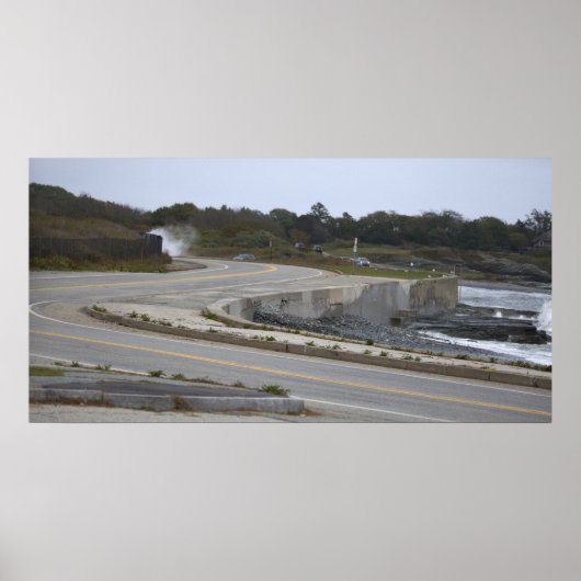 Rhode Island Highway by Ocean Poster ポスター (正面)