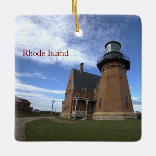 Rhode Island Lighthouse Ornament セラミックオーナメント (正面)
