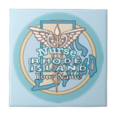 Rhode Island Nurse Caduceus Tile タイル (正面)