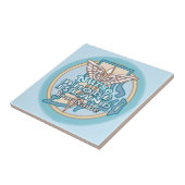 Rhode Island Nurse Caduceus Tile タイル (側面)