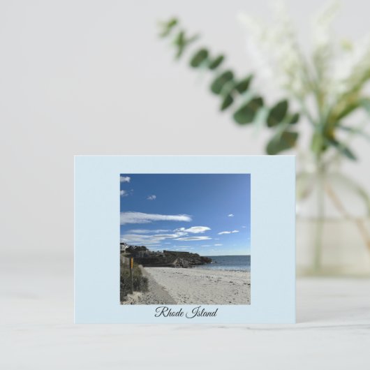 Rhode Island Ocean Cliffside Postcard ポストカード (スタンド正面)