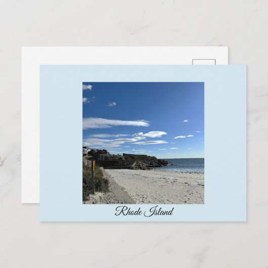 Rhode Island Ocean Cliffside Postcard ポストカード (正面/裏面)