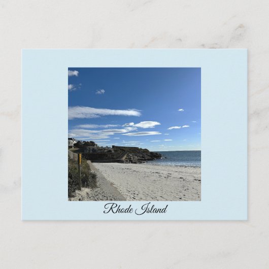 Rhode Island Ocean Cliffside Postcard ポストカード (正面)