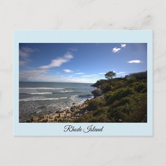 Rhode Island Ocean Cliffside Postcard ポストカード (正面)