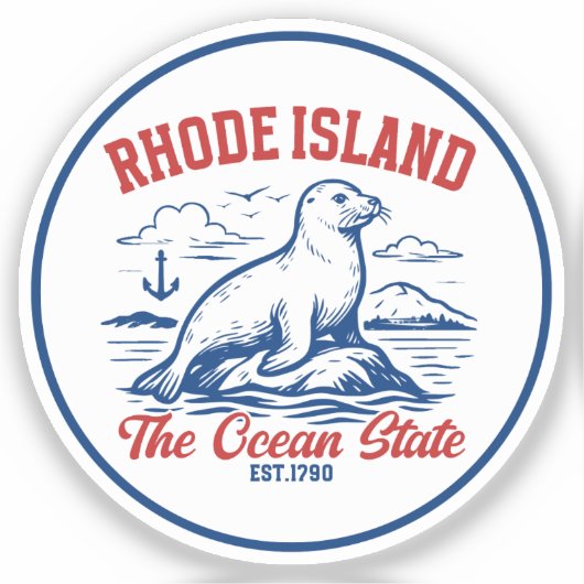 Rhode Island Ocean State Seal Design シール (正面)