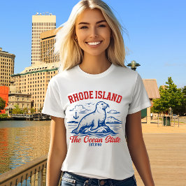 Rhode Island Ocean State Seal Design トライブレンドＴシャツ