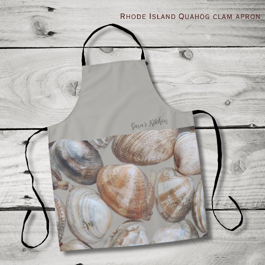 Rhode Island Quahog Clams Coastal Apron エプロン