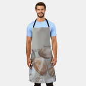 Rhode Island Quahog Clams Coastal Apron エプロン (着用した状態)