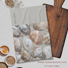 Rhode Island Quahog Clams Coastal Kitchen Towels キッチンタオル