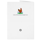 Rhode Island Red Hen Water Colorの挨拶 (裏面)