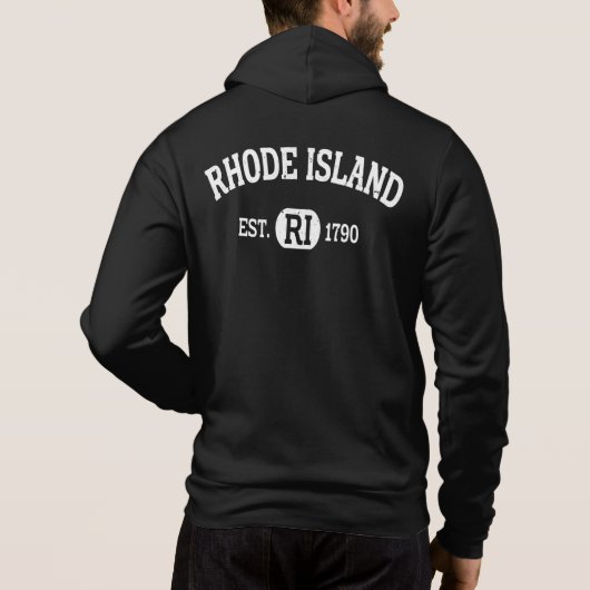 Rhode Island Retro Vintage Rhode Island パーカ (裏面)