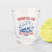 Rhode Island Seal Illustration for Tourists ショットグラス (正面)