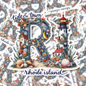 Rhode Island Sticker | Tide & Town Coastal Design シール