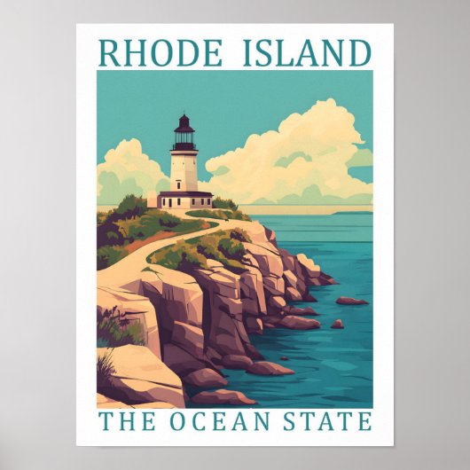 Rhode Island the Ocean State USA Travel Place ポスター (正面)