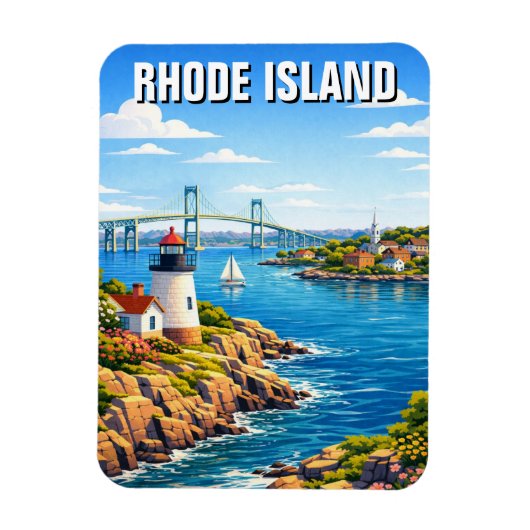 Rhode Island Travel マグネット (縦)