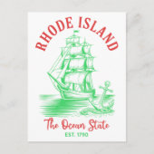 Rhode Island Travel Nautical Ocean State Est. 1790 ポストカード (正面)