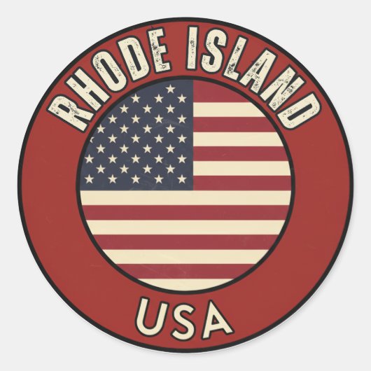 Rhode Island United States of America ラウンドシール (正面)