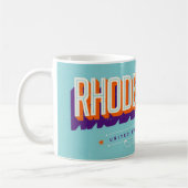 Rhode Island USA  Retro Postcard Mug コーヒーマグカップ (左)