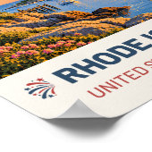 Rhode Island USA – Vintage Travel Poster ポスター (角)