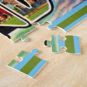  Rhode Island Vintage Postcard 11x14 ジグソーパズル (側面)