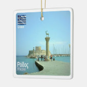 RHODES、ギリシャ、 セラミックオーナメント (左)