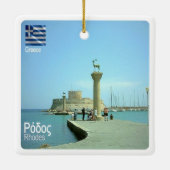 RHODES、ギリシャ、 セラミックオーナメント (裏面)