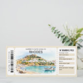 Rhodes Trip Boarding Pass Ticket 招待状 (スタンド正面)