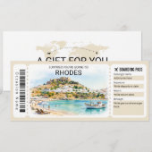 Rhodes Trip Boarding Pass Ticket 招待状 (正面/裏面)