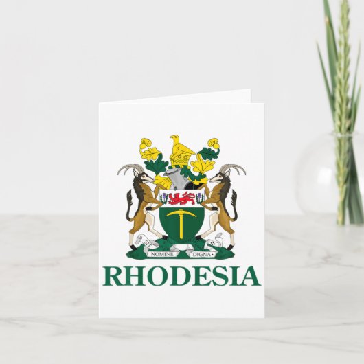 Rhodesia Coat Of Arms Zimbabwe Funny South Africa  カード (正面)