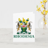 Rhodesia Coat Of Arms Zimbabwe Funny South Africa  カード (黄色い花)
