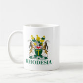 Rhodesia Coat Of Arms Zimbabwe Funny South Africa  コーヒーマグカップ (左)