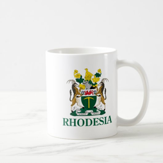 Rhodesia Coat Of Arms Zimbabwe Funny South Africa  コーヒーマグカップ (右)