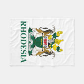 Rhodesia Coat Of Arms Zimbabwe Funny South Africa フリースブランケット (正面(横))