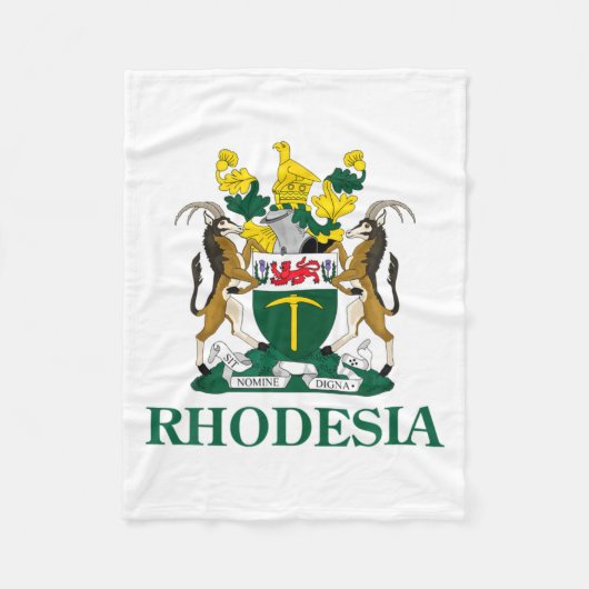 Rhodesia Coat Of Arms Zimbabwe Funny South Africa フリースブランケット (正面)