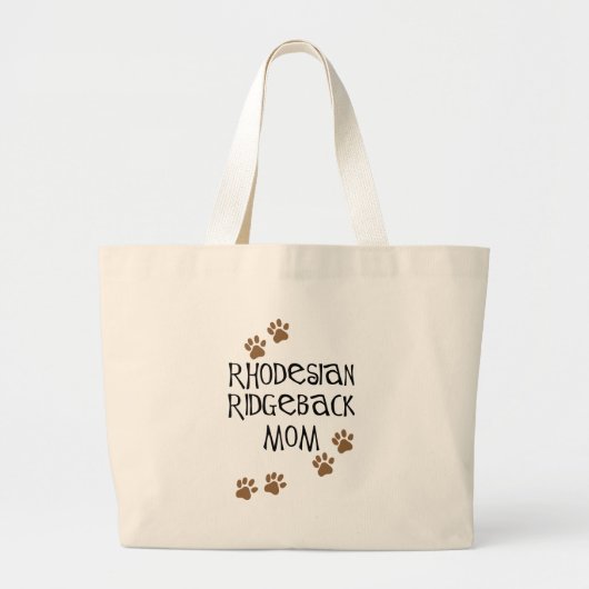 Rhodesian Ridgebackのお母さん ラージトートバッグ (正面)