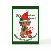 Rhodesian Ridgebackのクリスマスのギフト