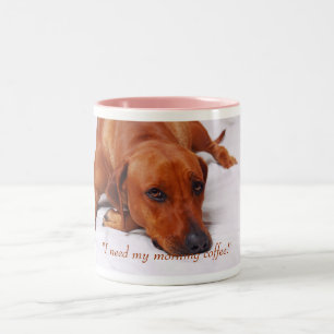 Rhodesian Ridgebackのコーヒー・マグ ツートーンマグカップ
