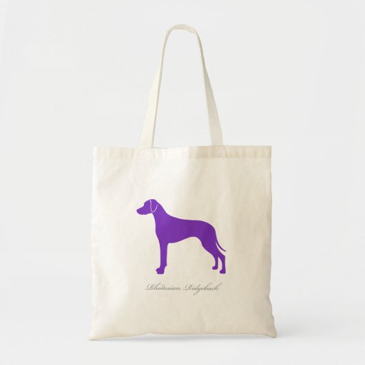 Rhodesian Ridgebackのトートバック(紫色のシルエット) トートバッグ (正面)