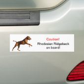 Rhodesian Ridgebackのバンパーステッカー バンパーステッカー (車上)