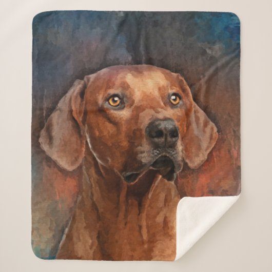 Rhodesian Ridgebackのポートレート シェルパブランケット (正面)
