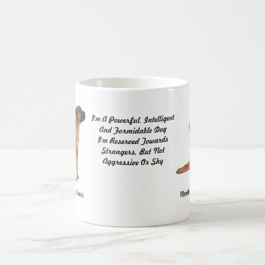 Rhodesian Ridgebackのマグ-イメージおよびモチーフの… コーヒーマグカップ (中央)