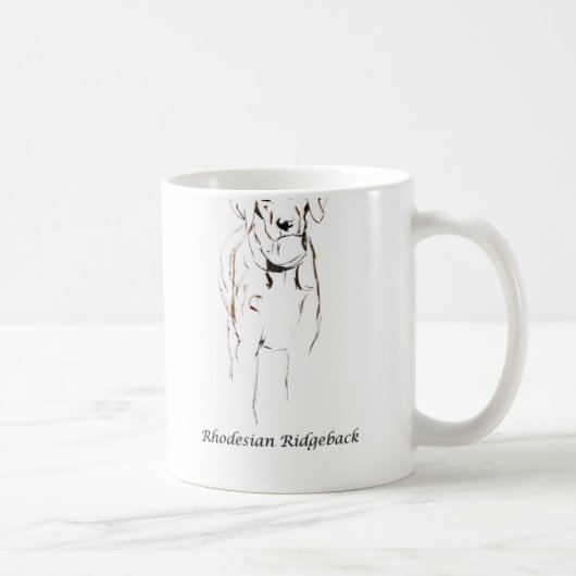 Rhodesian Ridgebackのマグ コーヒーマグカップ (右)