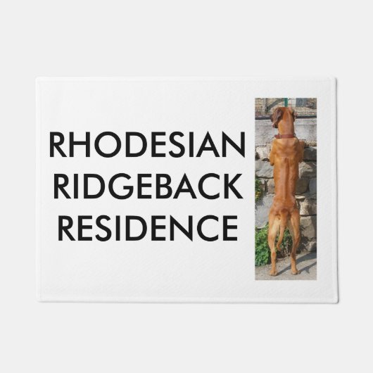 rhodesian ridgebackの地位 ドアマット (正面)