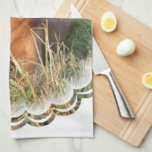 Rhodesian Ridgebackの救助の台所タオル キッチンタオル (四つ折り)