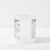 RHODESIAN RIDGEBACKの特性の法律2 フロストグラスマグカップ (中央)